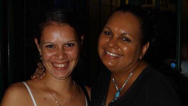 Kristy Nolan & Ngaire McDonnell on Flinders Street East Pic Bryan Lynch AD406039