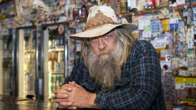 Publican Phil Gregurke at the Mungerannie Hotel: ‘All they’ve got to do is read the big bloody sign at either end of the track and do what it bloody says’. Picture: Craig Greer