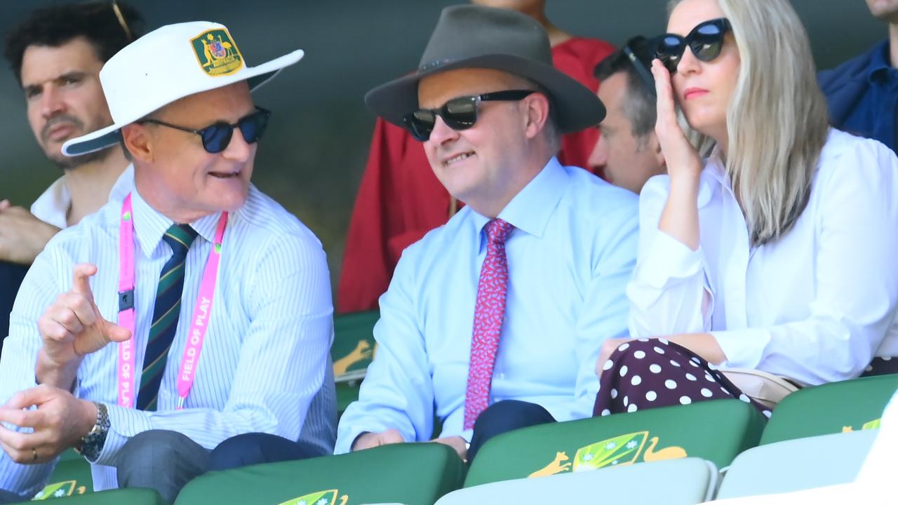 Prime Minister Anthony Albanese at the Boxing Day Test at the Melbourne Cricket Ground on Tuesday. Picture: Quinn Rooney/Getty Images