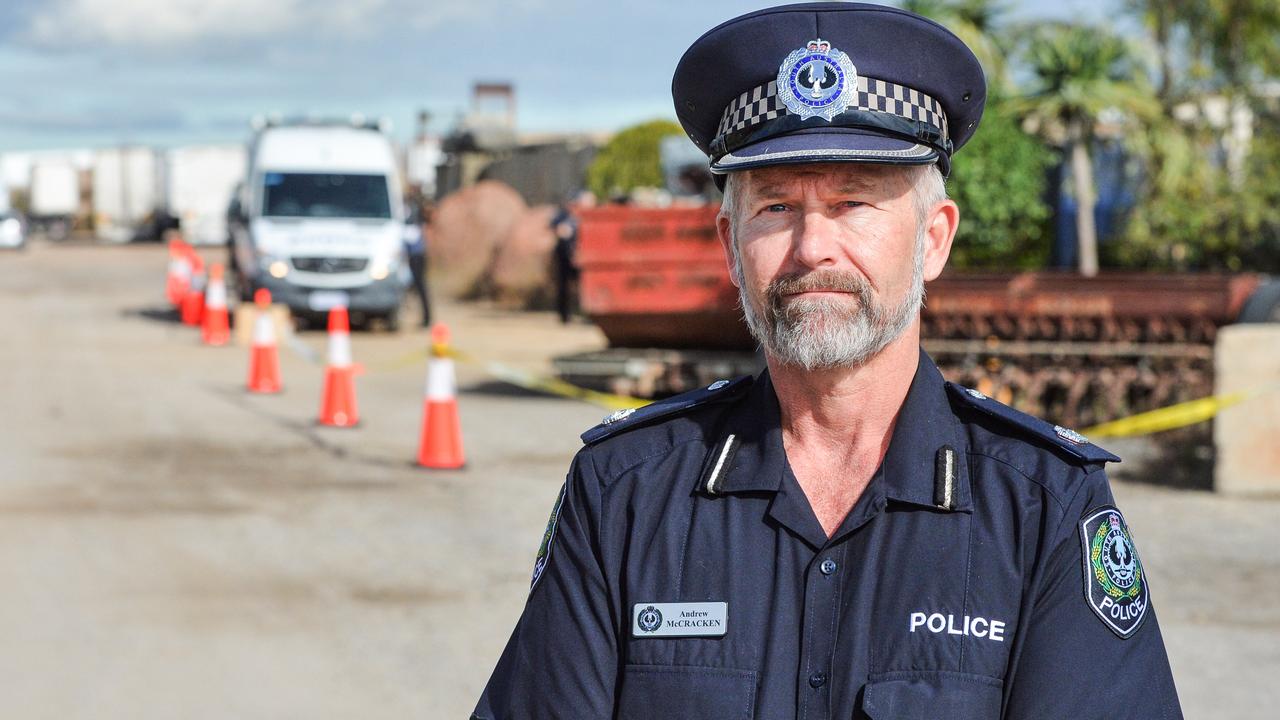 Chief Inspector Andrew McCracken at the Burton site on June 6. Picture: Brenton Edwards