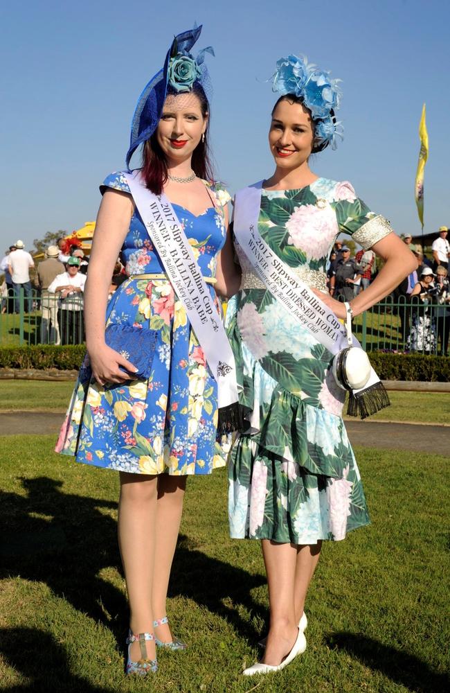Ballina Cup, Ballina Babe winner Emerald Stewart with best dressed woman Cheryl-Lee.