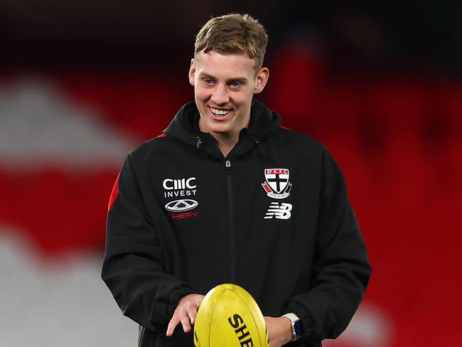 St Kilda defender Arie Schoenmaker is on the bubble. Picture: Graham Denholm/Getty Images