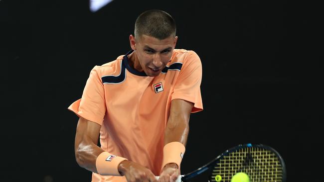 Alexei Popyrin pulled off a five-set epic on Tuesday night. Picture: Getty