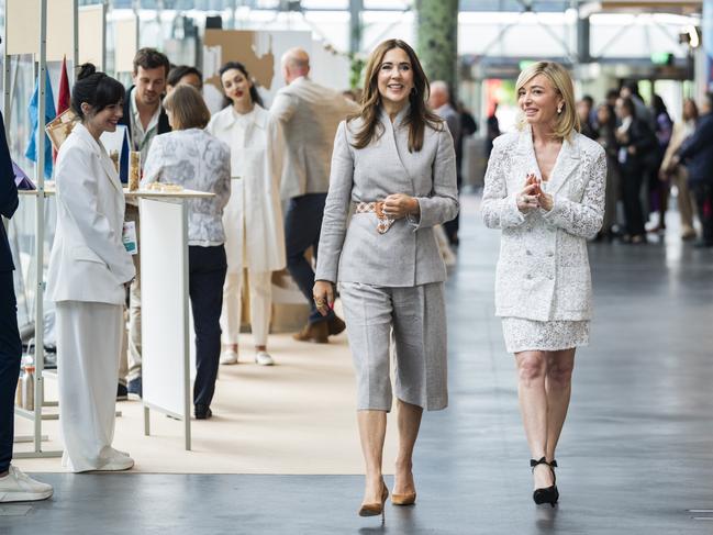 She visited a number of exhibits at the summit. Picture: Getty Images