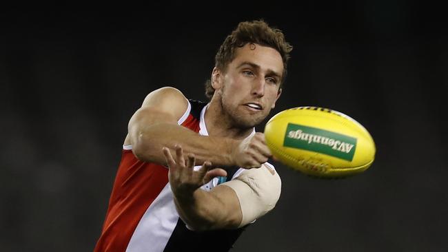 Midfielder Luke Dunstan was thrilled to end up at Melbourne after his delisting from St Kilda. Picture: Darrian Traynor