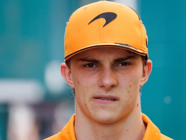 McLaren's Australian driver Oscar Piastri looks on at the Spa-Francorchamps circuit in Spa on July 25, 2024, ahead of the Formula One Belgian Grand Prix. The Formula One Belgian Grand Prix at the Spa-Francorchamps circuit will be held on July 28, 2024. (Photo by Simon Wohlfahrt / AFP)