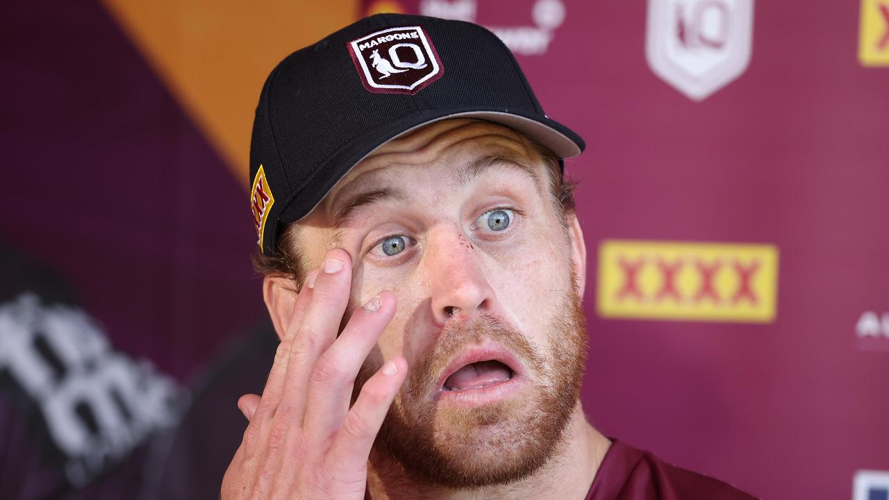 Cameron Munster, State of Origin Maroons training, Red Hill. Picture: Liam Kidston
