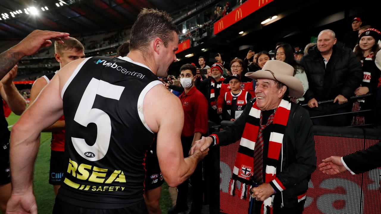 A Saints win was just what Meldrum wanted. (Photo by Dylan Burns/AFL Photos via Getty Images)