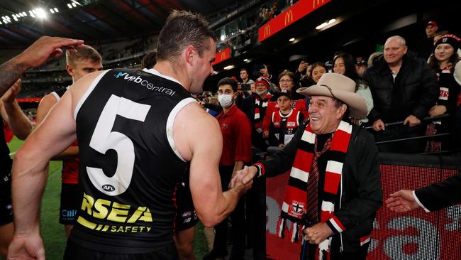 A Saints win was just what Meldrum wanted. (Photo by Dylan Burns/AFL Photos via Getty Images)