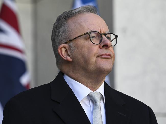 CANBERRA, Australia - NewsWire Photos - June 26, 2024: Prime Minister Anthony Albanese and the Prime Minister of the Solomon Islands, The Hon Jeremiah Manele MP hold a joint press conference at Parliament House in Canberra. Picture: NewsWire / Martin Ollman