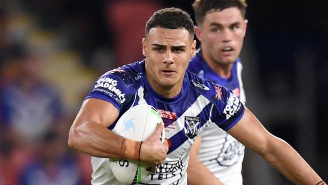 Canterbury rookie Jacob Kiraz has fielded plenty of interest from rival clubs after making his debut against Brisbane. Picture: NRL Images