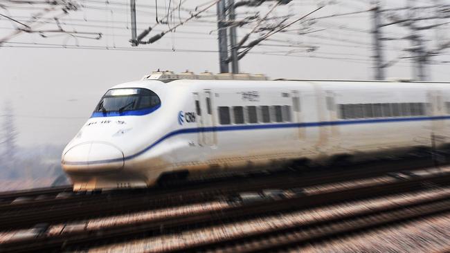 A bullet train in China. Picture: AFP