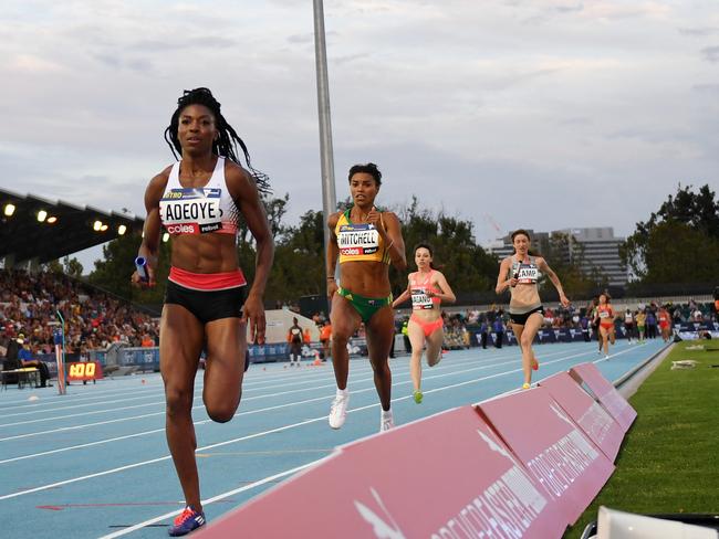 Australian athlete Morgan Mitchell enhanced her growing reputation on the track.