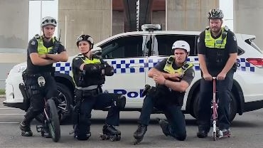 The new Victoria Police ‘Roller Squad’. Source: Facebook