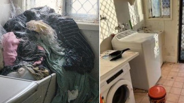 Before and after they removed just the rubbish from the laundry before the proper work could begin.