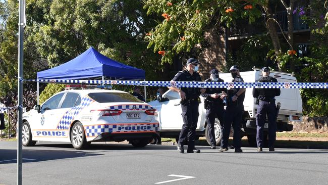 Police have launched a murder investigation after a man has died from a suspected stabbing in Maud Street, Nambour on August 16. Picture: Maddie Manwaring