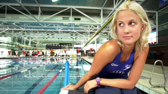 Swimmer Karni Liddell at AIS in Canberra preparing for the Sydney 2000 Paralympic Games. Picture: Michael Jones