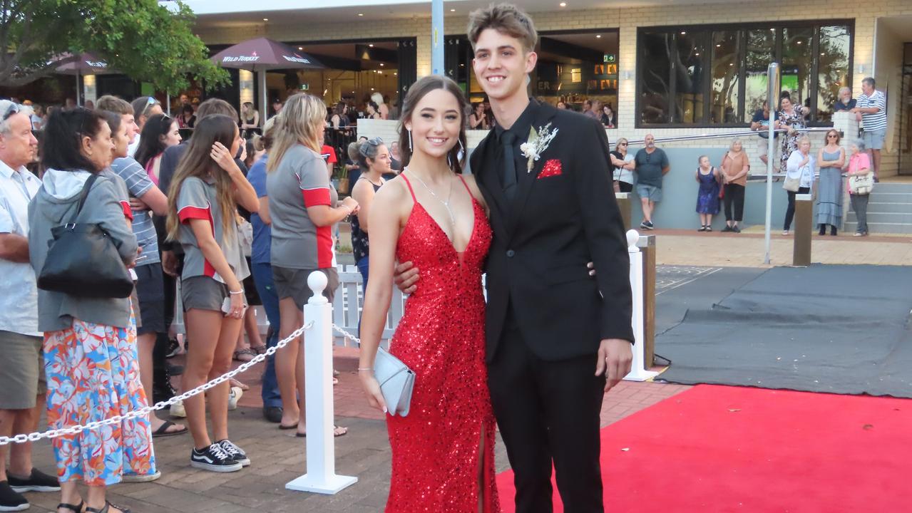 Urangan State High School students celebrating their formal.