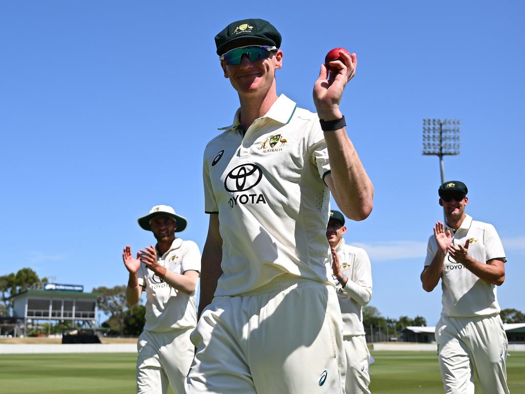 Brendan Doggett took six wickets in Australia A’s clash with India A in Mackay. Picture: Getty Images