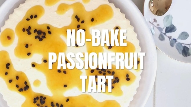 No-bake passionfruit mousse tart