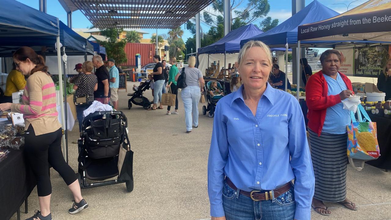 Greater Whitsunday Farmers Market president Deb McLucas said there was hope the weekly market will continue in some way despite the organisation heading towards liquidation. Picture: Matthew Forrest