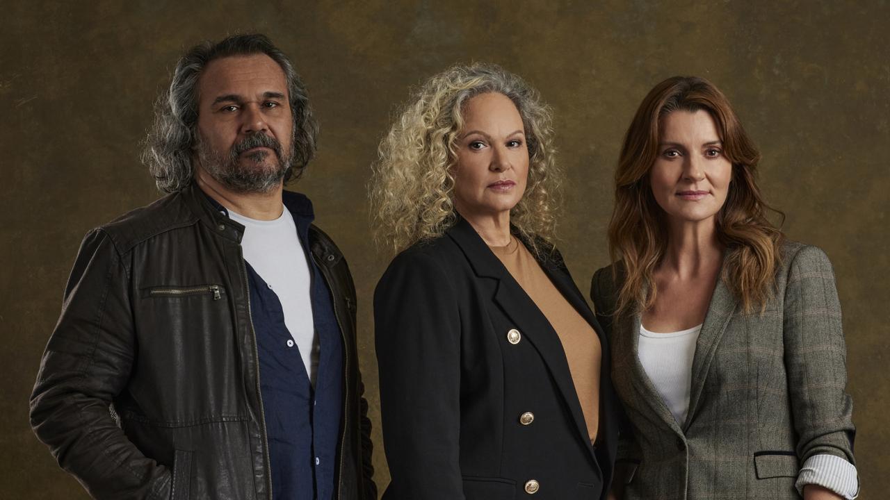 Aaron Pedersen, Leah Purcell and Sara Wiseman head up a stellar cast for Binge drama High Country. Picture: Supplied