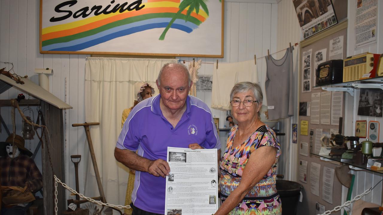 Sarina Museum volunteers Paul Carroll and Pam Carey