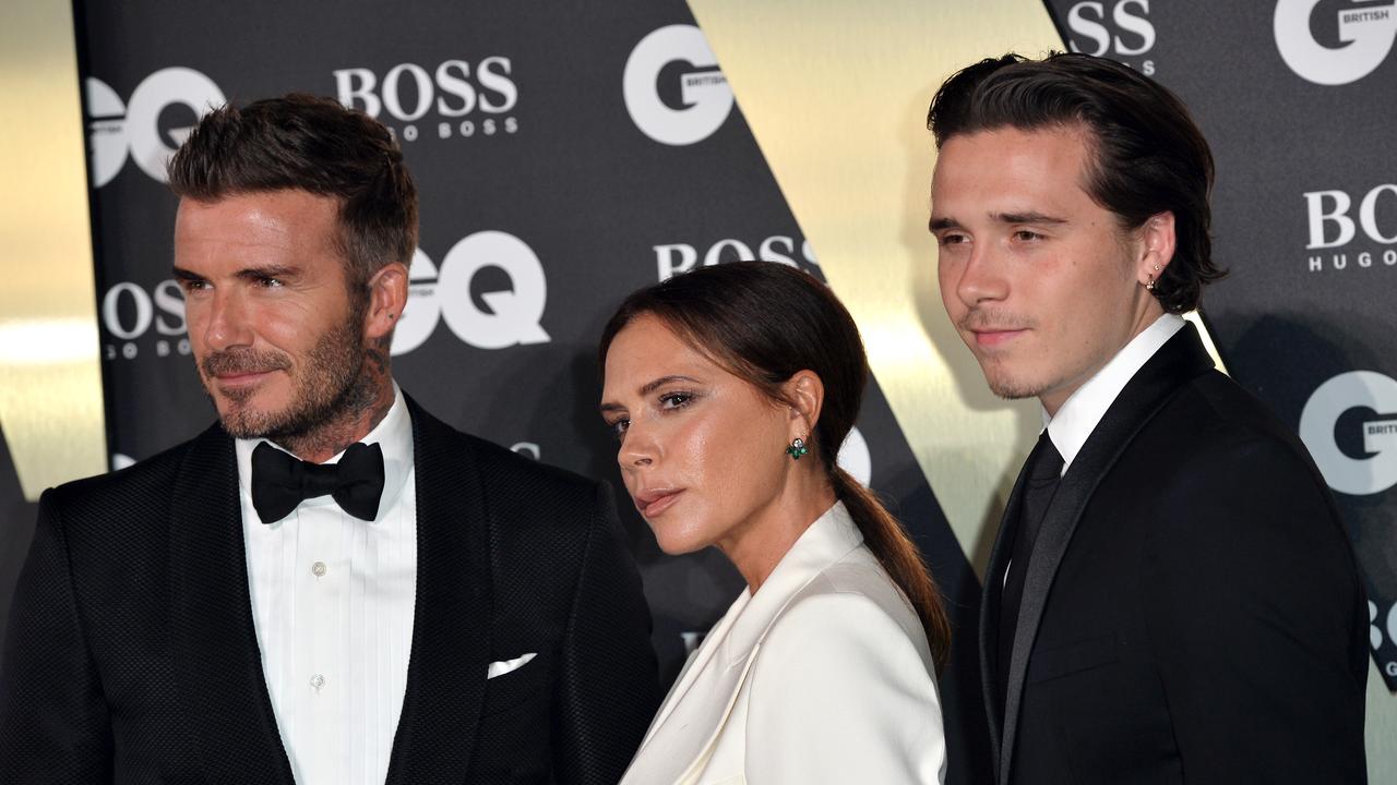 David Beckham, Victoria Beckham and their son Brooklyn Beckham attend the GQ Men Of The Year Awards 2019. (Photo by Jeff Spicer/Getty Images)