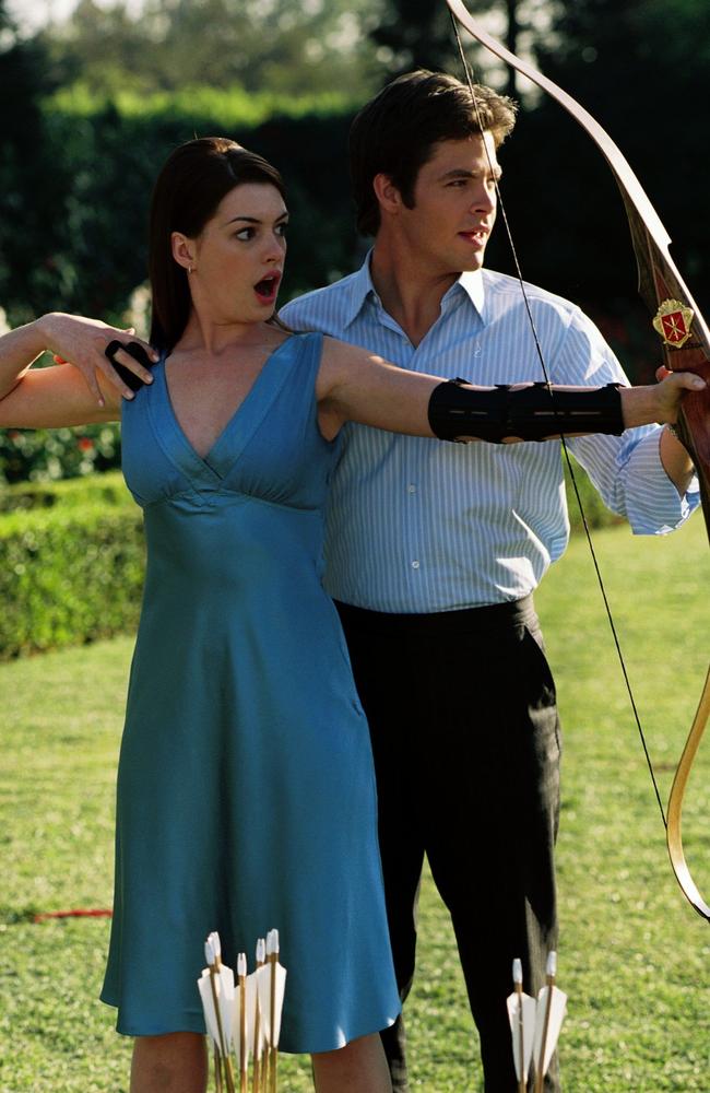 Hathaway and Chris Pine played love interests in The Princess Diaries 2: Royal Engagement.