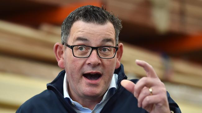Victorian Premier Daniel Andrews has been criticised for making light of a damning IBAC report on corruption. Picture: NCA NewsWire / Nicki Connolly
