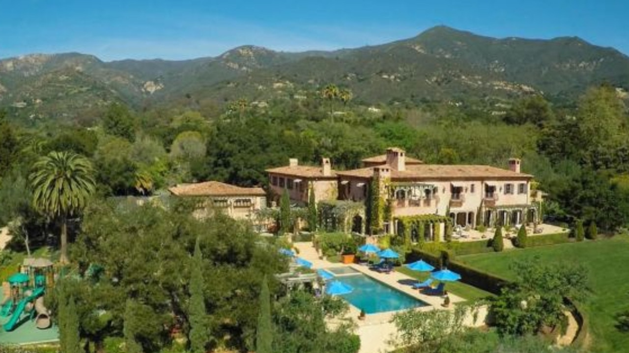 Meghan Markle and Prince Harry’s home in Montecito, in Santa Barbara, California. Picture: Supplied