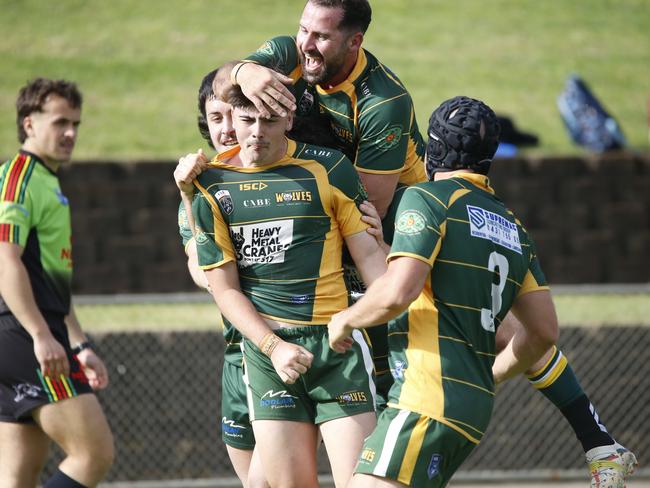 Windsor celebrate a try. Picture Warren Gannon Photography