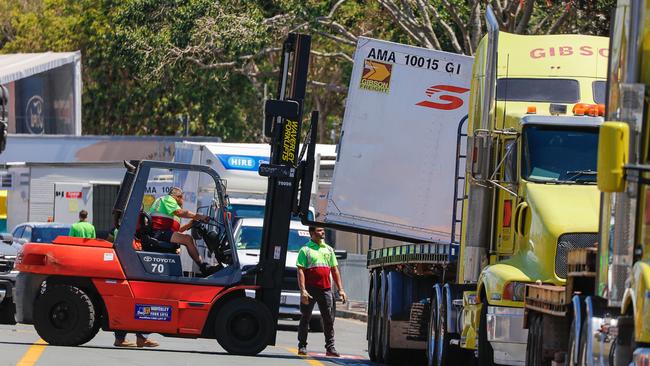 Bumping out after the Gold Coast 500 Picture: Glenn Campbell