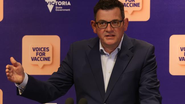 Premier Daniel Andrews says almost a quarter of Victoria’s new cases were aged in their 20s. Picture: NCA NewsWire / Paul Jeffers