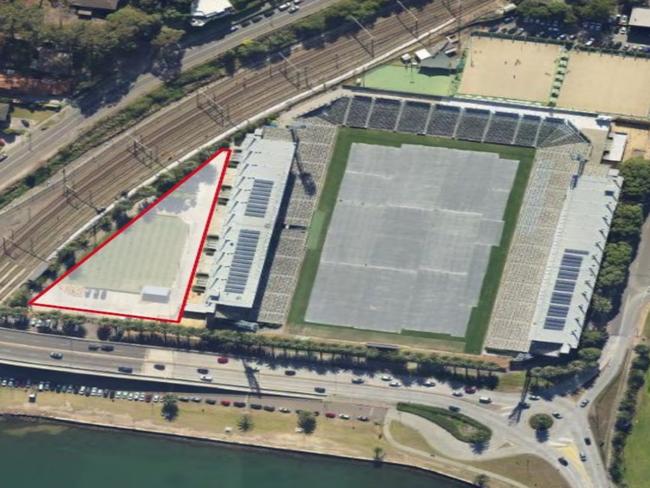 Proposed location of the multi-level carpark at Central Coast Stadium