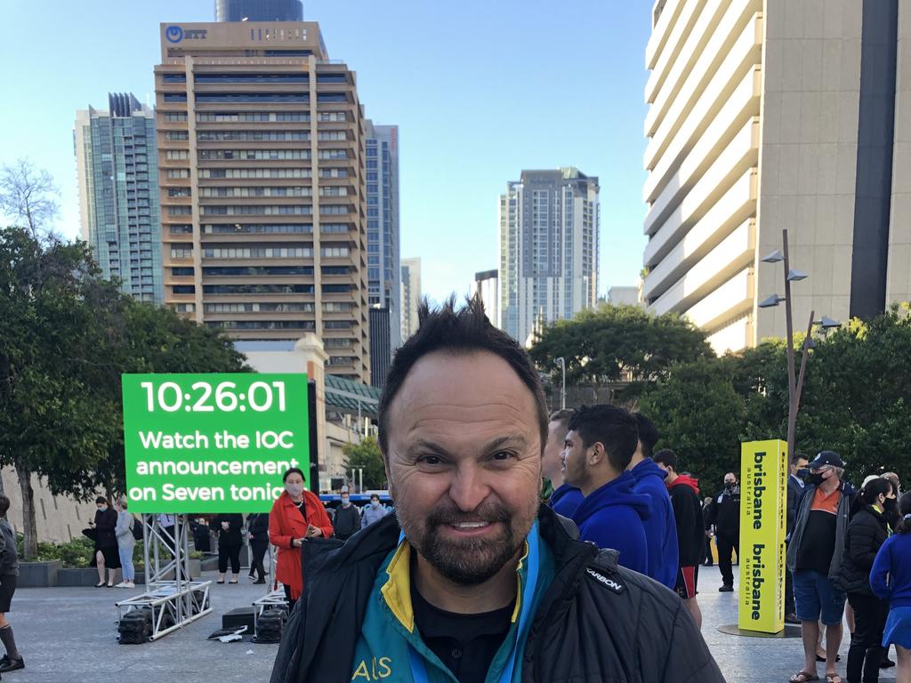 Winter Olympics gold medallist Steven Bradbury says Brisbane is “doing a Bradbury”, but he couldn’t be happier. Picture: Maddy Morwood