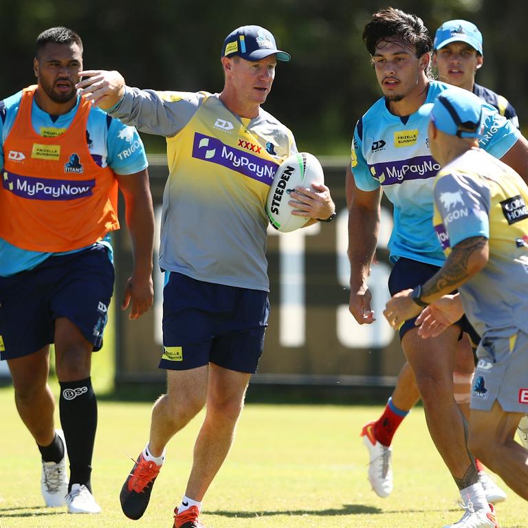 Titans coach Justin Holbrook is undecided about who will make up his bench. Picture: Chris Hyde/Getty Images