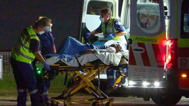 A man was flown to Gold Coast University Hospital following a high speed two car crash following a police pursuit in Bent Street, South Grafton on Saturday, February 19. Picture: Frank Redward