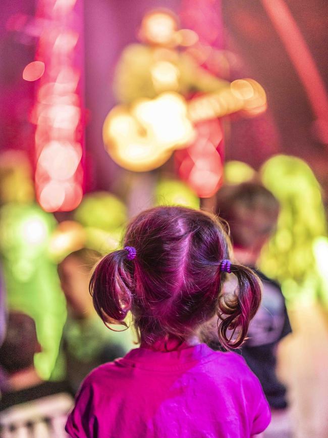 A young fan taking in new sounds. Picture: Glenn Hunt