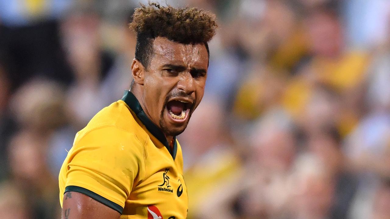 Will Genia of the Wallabies is seen reacting during the Rugby Championship.