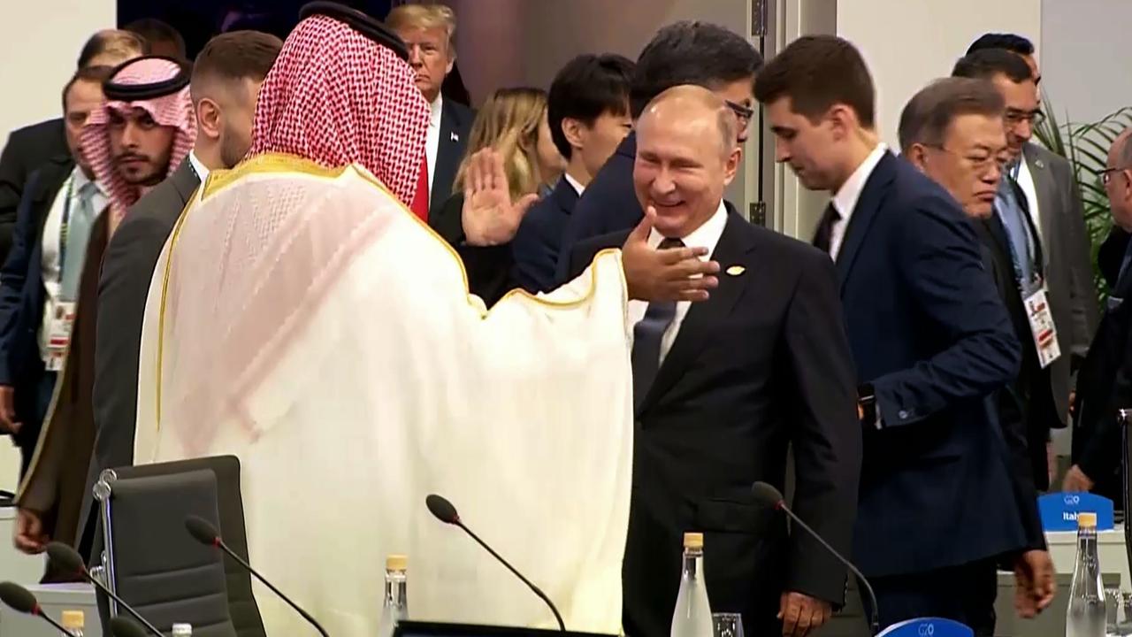 Saudi Crown Prince Mohammed Bin Salman Vladimir Putin High Five At G20 Au 6262