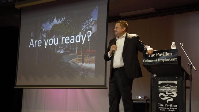 Neil Glentworth at Gympie Chamber of Commerce breakfast on Monday morning.