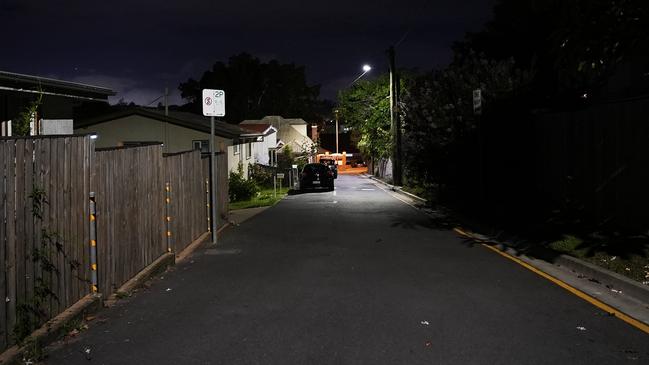 Meredith Ln (aka Rape Alley) near Ipswich Hospital. Picture: Lucas Salvatori