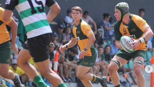 New Maroochydore Swans rugby union recruit Mack Naylor (right). Picture: Instagram