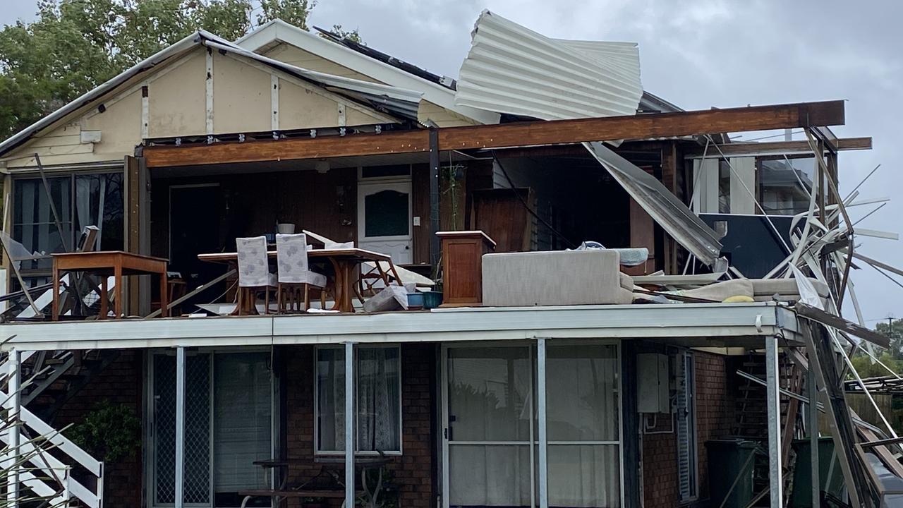 Buildings damaged by the “relatively low wind speeds” of Tropical Cyclone Alfred. Picture: James Cook University