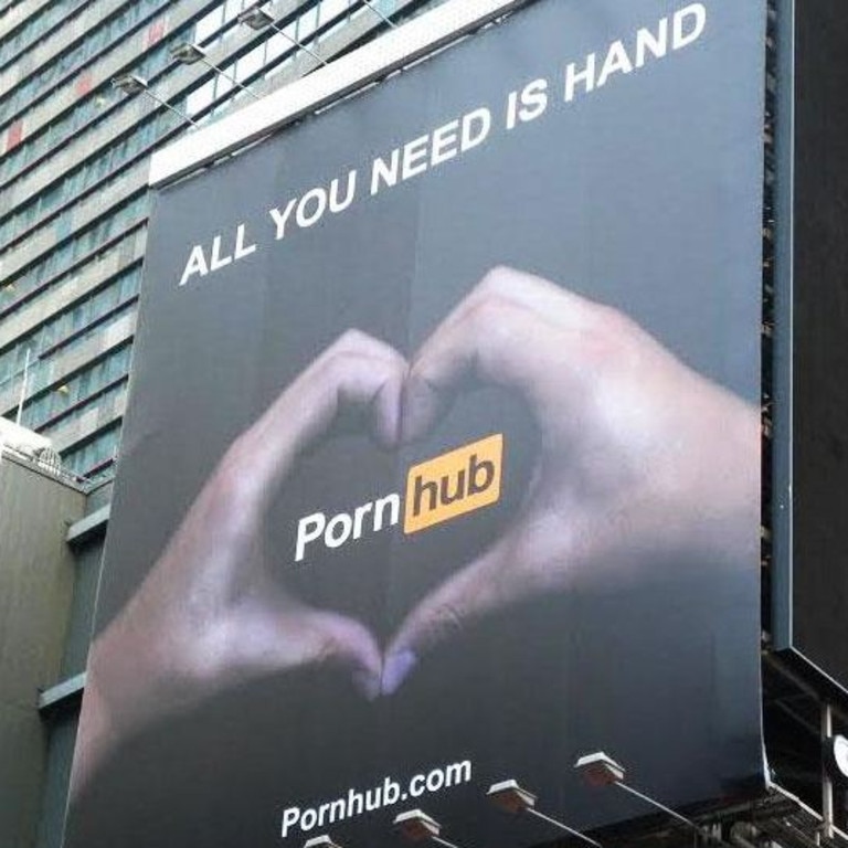 Pornhub is known for its cheeky billboards.