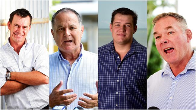 Katter’s Australian Party’s Josh Schwarz, LNP’s John Hathaway, NQ First’s Clynton Hawks and Labor’s incumbent Townsville MP Scott Stewart.