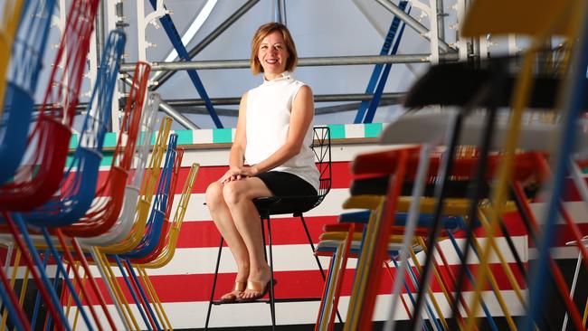 Jo Dyer, the new Adelaide Writers” Week director at the Palais on the Riverbank. Picture: TAIT SCHMAAL