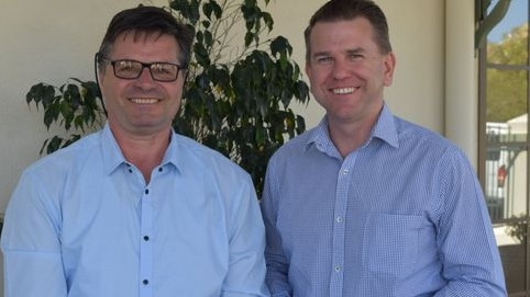 Passionate mental health advocate and small business owner John Barounis has been selected as the LNP candidate for Maryborough for the 2024 state election. He is pictured with deputy leader of the opposition Jarrod Bleijie.