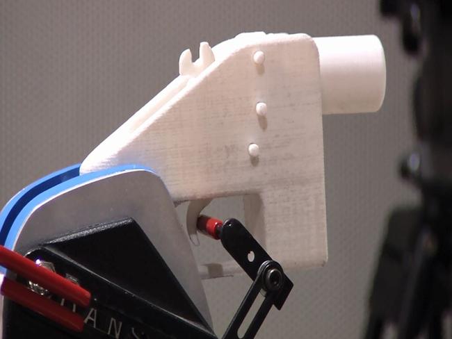 A NSW Police video demonstration of how a 3D printer creates firearms. Picture: NSW Police